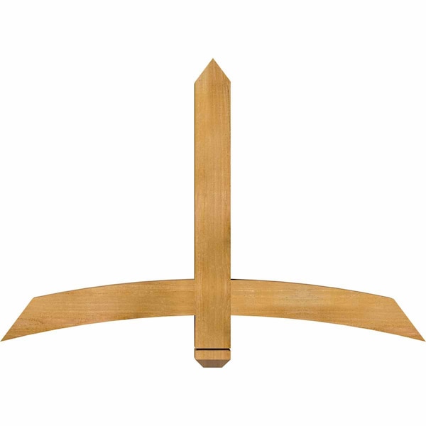Ekena Millwork Bellingham Rough Sawn Timber Gable Bracket, Western Red Cedar, 48"W x 32"H x 4"D x 4"F, 16/12 Pitch GBW048X32X0404BEL00RWR - main